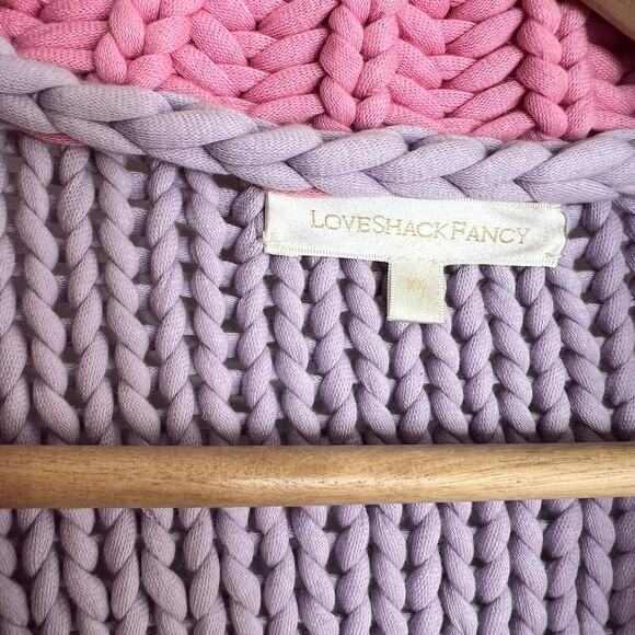 LoveShackFancy Horatio Oversized Cardigan Sweater Tassel Long Womens XS Rare - Picture 9 of 16